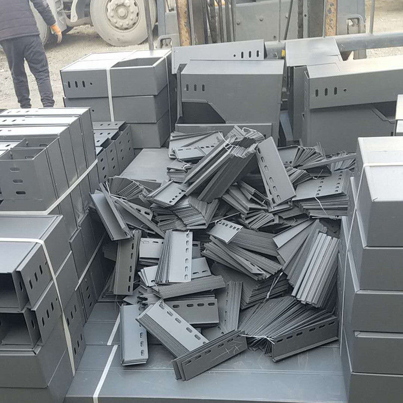 Feuerfeste Kabelrinne mit pulverbeschichtetem grauem Metall, verzinkt, große Spannweite, Aluminiumlegierung